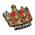 Magnes Korona Poland - boczny widok pamiątkowy magnes królewski