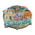 magnes na lodówkę Białystok metalizowany souvenir