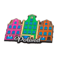 Magnes metalowy Kamieniczki Poland kolorowe fasady polskich kamienic