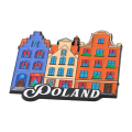 Magnes Poland kamieniczki metalowy souvenir prezent