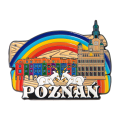 Magnes metalowy Poznań tęcza kamienice ratusz