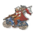 Husarz na rowerze magnes metalowy - polski folklor