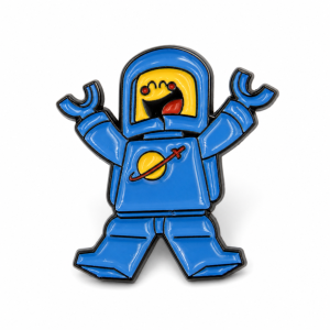 Metalowa przypinka ludzik Lego kosmonauta
