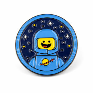 Metalowa przypinka ludzk lego kosmontauta, odznaka