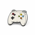 przypinka pad konsola gaming controller biały widok z przodu