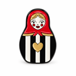Metalowa przypinka, pins matrioszka