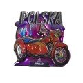 magnes pamiątkowy JUNAK Polska motocykl z bocznikiem