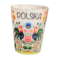 kieliszek szroniony folk zestaw ozdoba polska koguciki