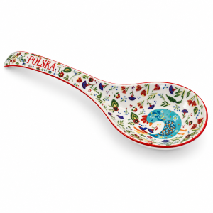 Decorative ceramic spoon with the Polish White Eagle