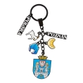 brelok Poznań herb metalowy pamiątka z symbolami miasta