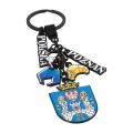 brelok herb Poznań metalowy z symbolami koziołki rogal
