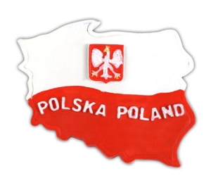 Magnes kontur Polska flaga