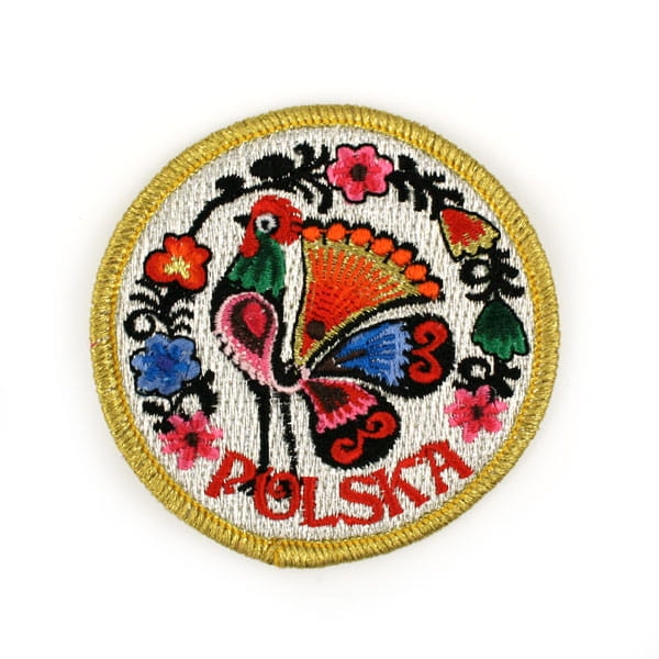 naszywka haftowana folklor kogut kwiaty Polska