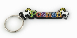Brelok gumowy napis Poznań