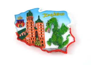 Magnes kontur Kraków smok