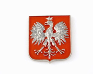 Godło Polski srebrne - magnes