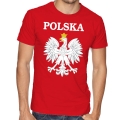 Koszulka Polska Godło męska czerwona z orłem