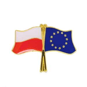 Przypinka – flaga Polski – UE