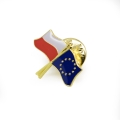 pin flaga Polski Unii Europejskiej z zapięciem