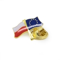 przypinka biało-czerwona flaga Polski UE pin