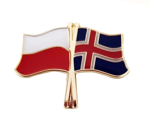 Przypinka – flaga Polski – Islandia