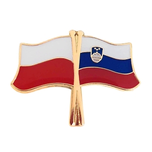 Przypinka – flaga Polski – Słowenia