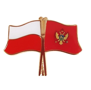 Przypinka – flaga Polski – Czarnogóra