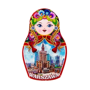 Fridge magnet – matryoshka relief Warsaw Palace of Culture