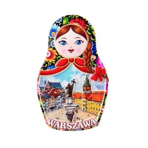 Fridge magnet – matryoshka relief Warsaw Sigismund's Column