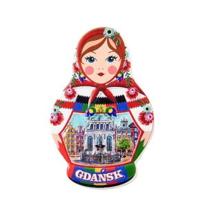 Magnes matrioszka relief Gdańsk