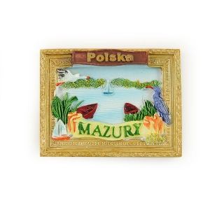 Magnes obraz złota rama Mazury