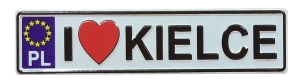 Magnes metalowy tablica rejestracyjna Kielce