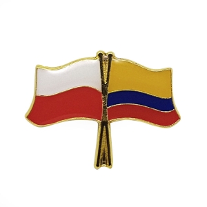 Przypinka – flaga Polski-Kolumbia