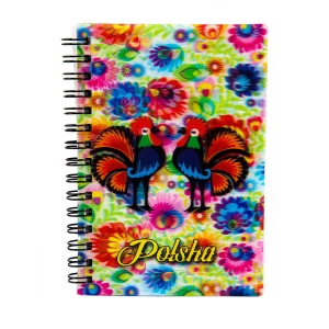 3D Notebook Poland Folk white – hardcover lined