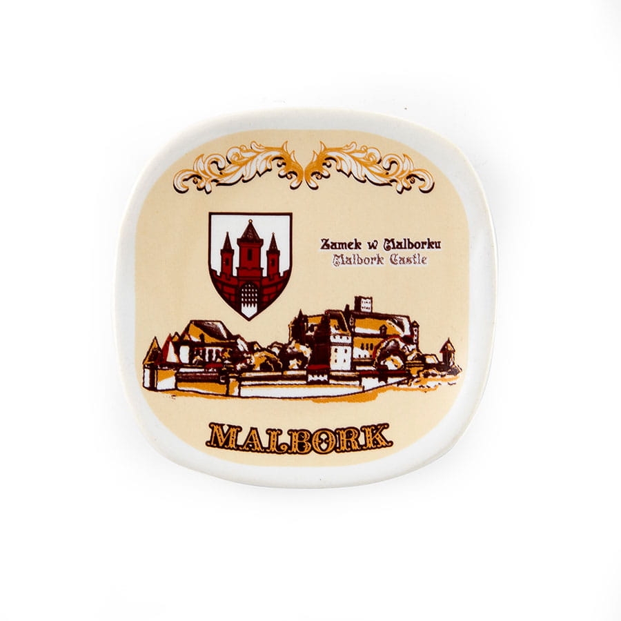 magnes na lodówkę Malbork Zamek sepia ceramiczny pamiątka