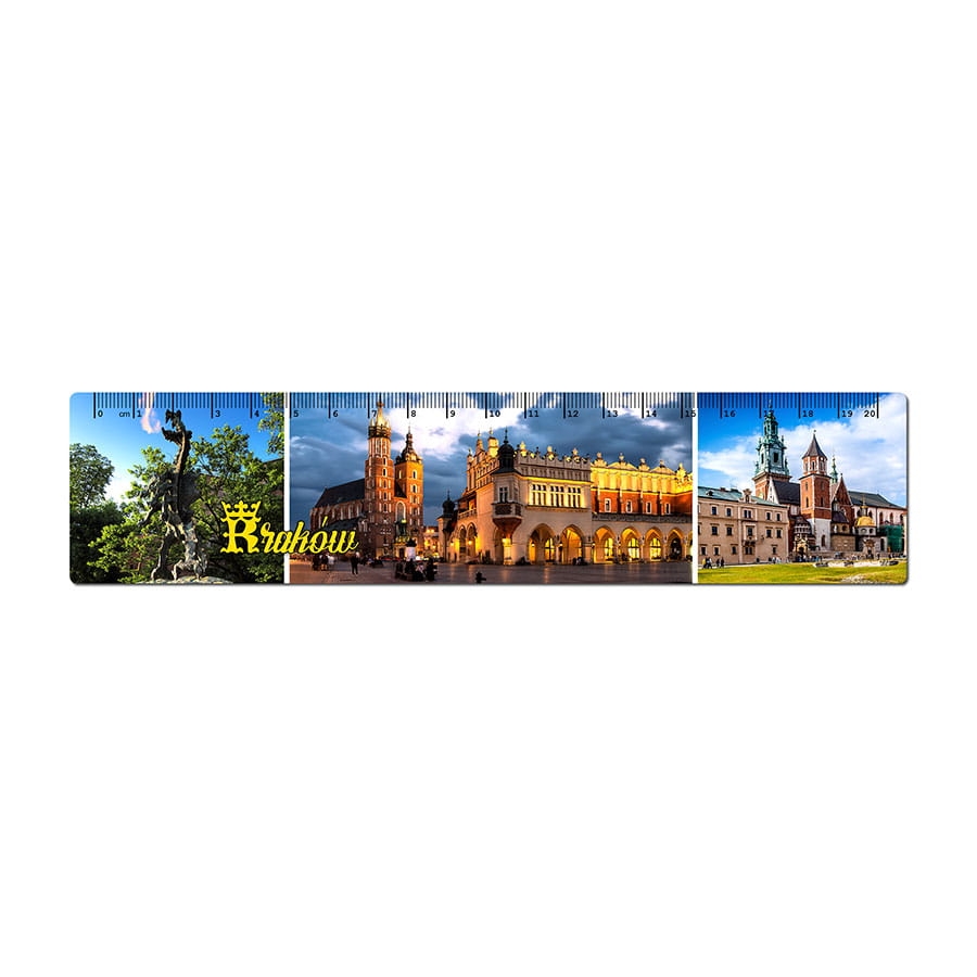 Linijka 3D Kraków pamiątka z widokami zabytków