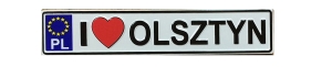 Magnes metalowy tablica rejestracyjna Olsztyn