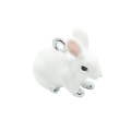brelok królik biały figurka charms zawieszka