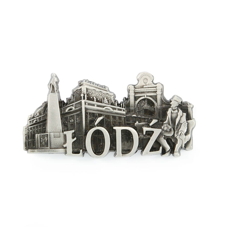 magnes na lodówkę panorama Łódź metalowy pamiątka