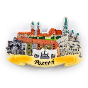 Magnes na lodówkę – Malowany panorama Poznań