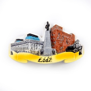 Magnes na lodówkę – Malowany panorama Łódź