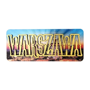 Magnes na lodówkę duży napis WARSZAWA