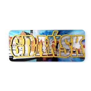 Magnes na lodówkę duży napis GDAŃSK