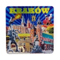 Podkładki korkowe Kraków - widok z góry z kolorowymi zabytkami