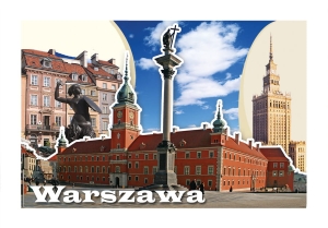 Pocztówka 3D Warszawa Zamek Królewski
