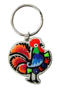 Brelok gumowy dwustronny - koguty