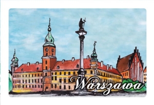 Magnes z efektem 3D Warszawa Zamek