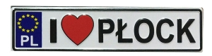 Magnes metalowy tablica rejestracyjna  Płock