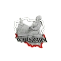 magnes metalowy na lodówkę Polska Warszawa Chopin pamiątka z Polski