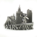 magnes na lodówkę Warszawa panorama metalowy pamiątka z Warszawy